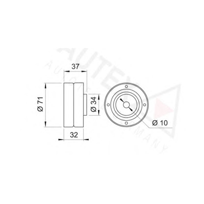 Photo Deflection/Guide Pulley, timing belt AUTEX 651416