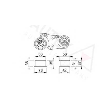 Photo Tensioner Pulley, timing belt AUTEX 641439