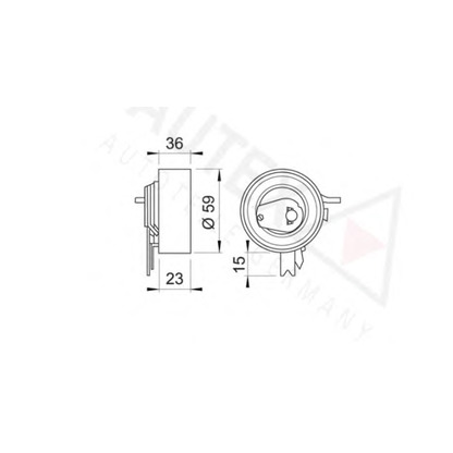 Photo Tensioner Pulley, timing belt AUTEX 641455