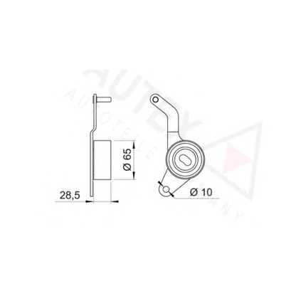 Photo Tensioner Pulley, timing belt AUTEX 641461