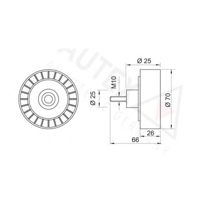 Foto Umlenk-/Führungsrolle, Keilrippenriemen AUTEX 641479