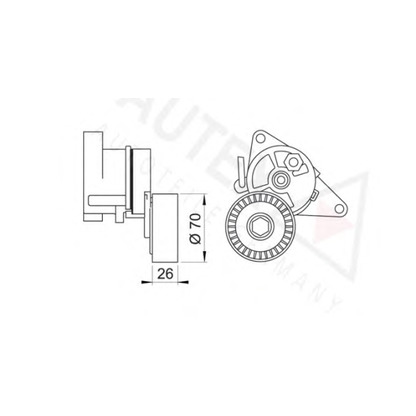 Фото Натяжной ролик, поликлиновой  ремень AUTEX 601492