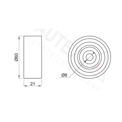 Photo Deflection/Guide Pulley, timing belt AUTEX 651501