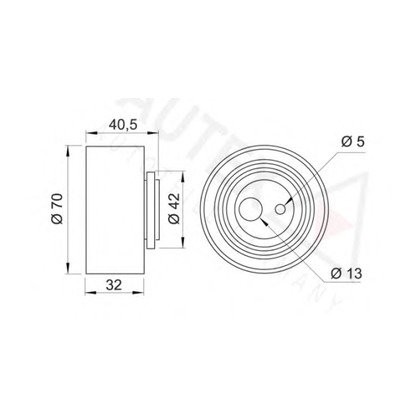 Photo Poulie-tendeur, courroie crantée AUTEX 641523