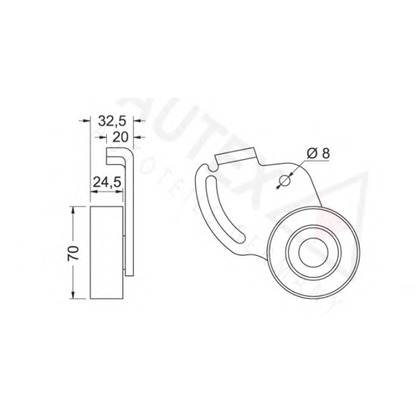 Photo Tensioner Pulley, v-ribbed belt AUTEX 641529