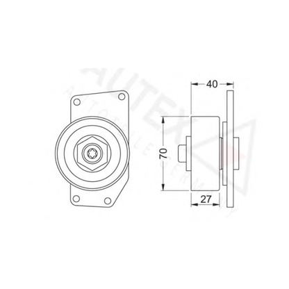 Photo Deflection/Guide Pulley, v-ribbed belt AUTEX 641543