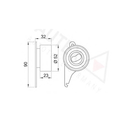 Photo Poulie-tendeur, courroie crantée AUTEX 641574