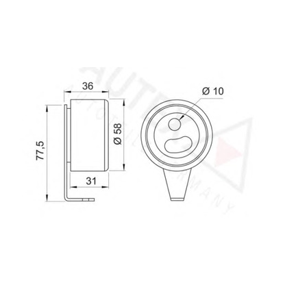 Photo Poulie-tendeur, courroie crantée AUTEX 641576