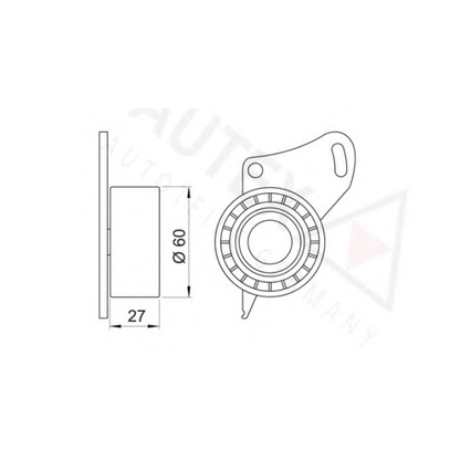 Photo Tensioner Pulley, timing belt AUTEX 641625