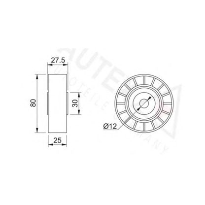 Photo Tensioner Pulley, timing belt AUTEX 641645