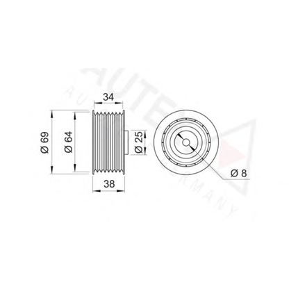 Foto Rullo tenditore, Cinghia Poly-V AUTEX 641677