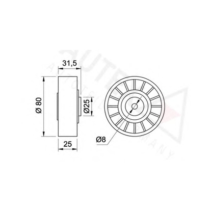 Photo Tensioner Pulley, v-ribbed belt AUTEX 641679