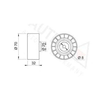 Photo Tensioner Pulley, v-ribbed belt AUTEX 651681