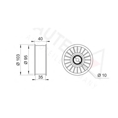 Foto Spannrolle, Keilrippenriemen AUTEX 641687