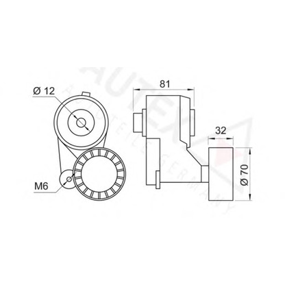 Foto Tensor de correa, correa poli V AUTEX 601690