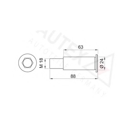 Foto Lagerzapfen, Spannrollenhebel AUTEX 631665