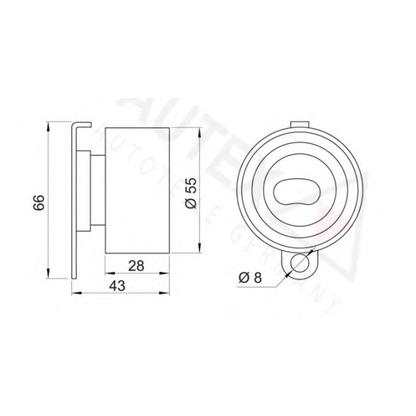 Photo Poulie-tendeur, courroie crantée AUTEX 641708