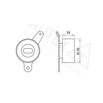 Photo Tensioner Pulley, timing belt AUTEX 641715