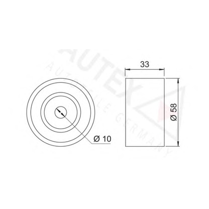Photo Deflection/Guide Pulley, timing belt AUTEX 651757