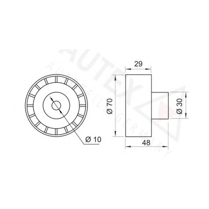 Foto Umlenk-/Führungsrolle, Zahnriemen AUTEX 651778