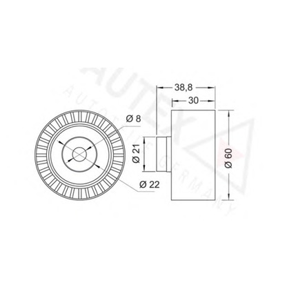 Photo Deflection/Guide Pulley, timing belt AUTEX 652043