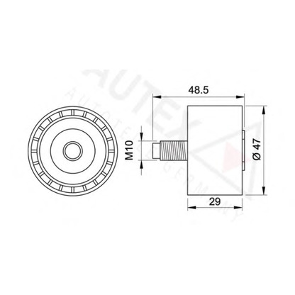 Photo Deflection/Guide Pulley, timing belt AUTEX 641779