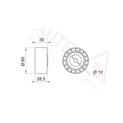 Photo Deflection/Guide Pulley, timing belt AUTEX 651794