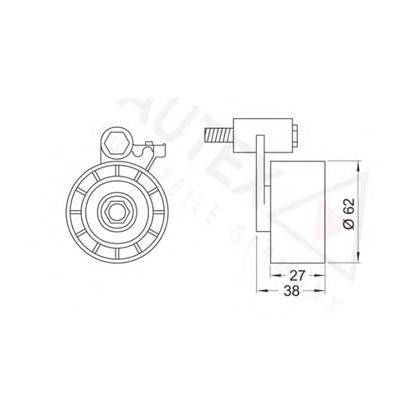 Photo Tensioner Pulley, timing belt AUTEX 641802