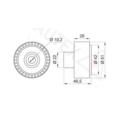 Foto Umlenk-/Führungsrolle, Keilrippenriemen AUTEX 651885