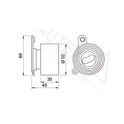 Photo Tensioner Pulley, timing belt AUTEX 641824