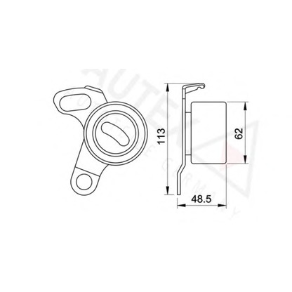 Photo Tensioner Pulley, timing belt AUTEX 641829