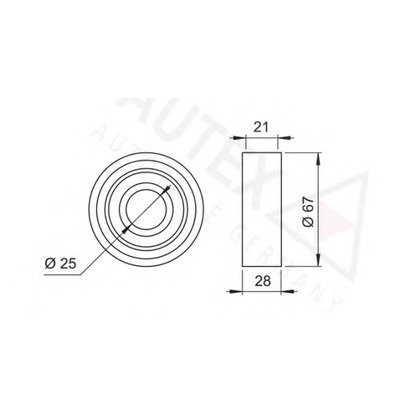 Photo Deflection/Guide Pulley, timing belt AUTEX 641923