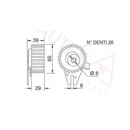 Photo Tensioner Pulley, timing belt AUTEX 641937