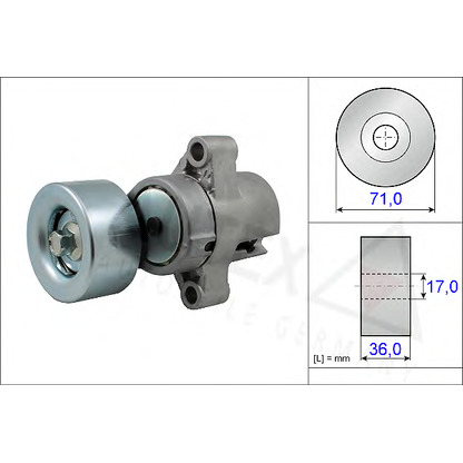 Photo Tensioner Pulley, v-ribbed belt AUTEX 654813