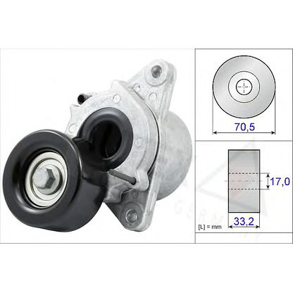 Photo Tensioner Pulley, v-ribbed belt AUTEX 654845