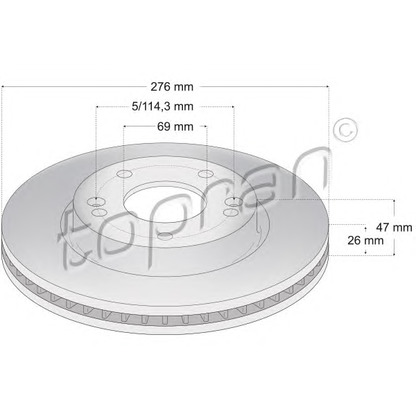 Photo Disque de frein TOPRAN 820618