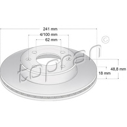 Photo Brake Disc TOPRAN 820765