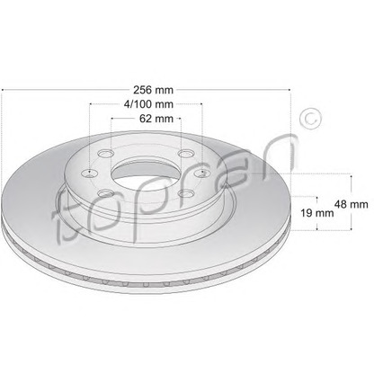 Photo Brake Disc TOPRAN 820308