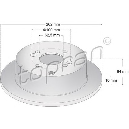 Foto Disco  freno TOPRAN 820281