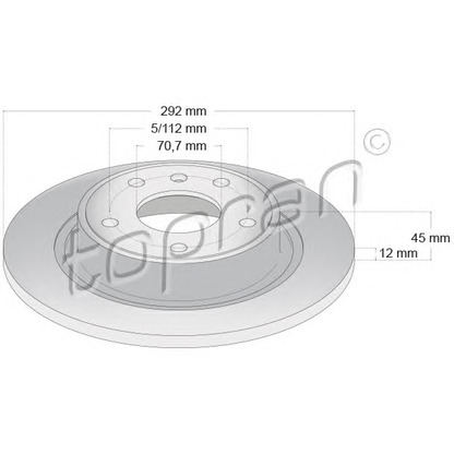 Photo Disque de frein TOPRAN 208310