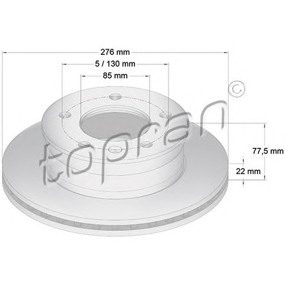 Photo Brake Disc TOPRAN 107687