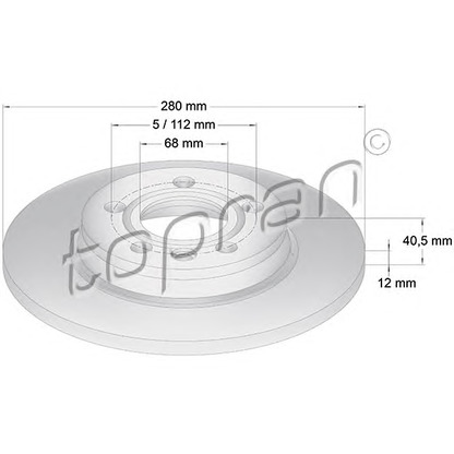 Photo Brake Disc TOPRAN 108915