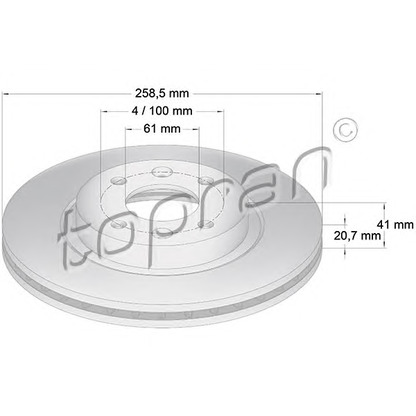 Photo Disque de frein TOPRAN 700180