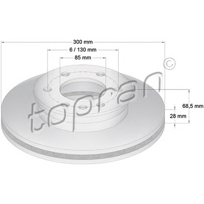 Foto Disco de freno TOPRAN 111652