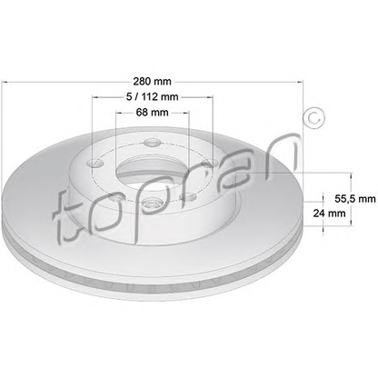 Foto Disco de freno TOPRAN 107691