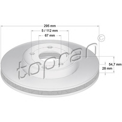 Photo Brake Disc TOPRAN 401051
