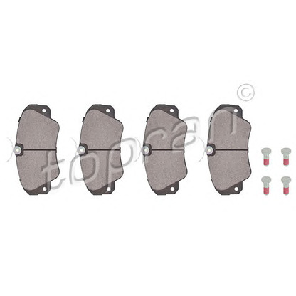 Фото Комплект тормозных колодок, дисковый тормоз TOPRAN 202453