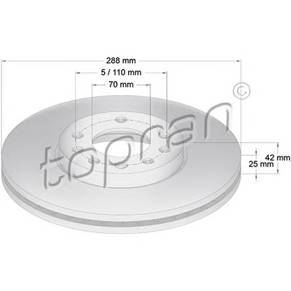Photo Brake Disc TOPRAN 205521