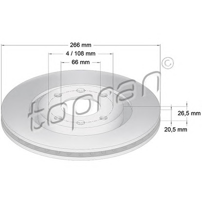 Photo Disque de frein TOPRAN 720246
