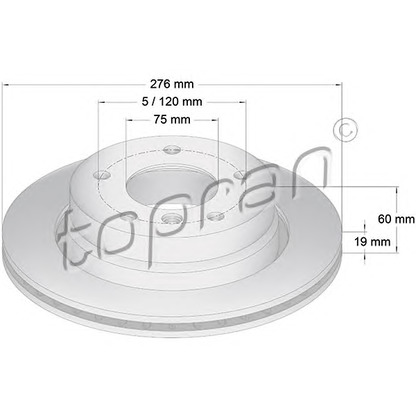 Foto Disco de freno TOPRAN 500577